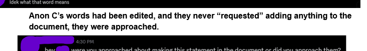 korulurker's tweet photo. @snw125 @Cherivals I don't want to go into depth. Much of the information that Fortsy "proved" in his document were categorically false or misconstrued. I had the evidence to back it up. Below is just one small example.

ANON C Lied about me approaching and pushing them for a statement. https://t.co/lhImstDOtt
