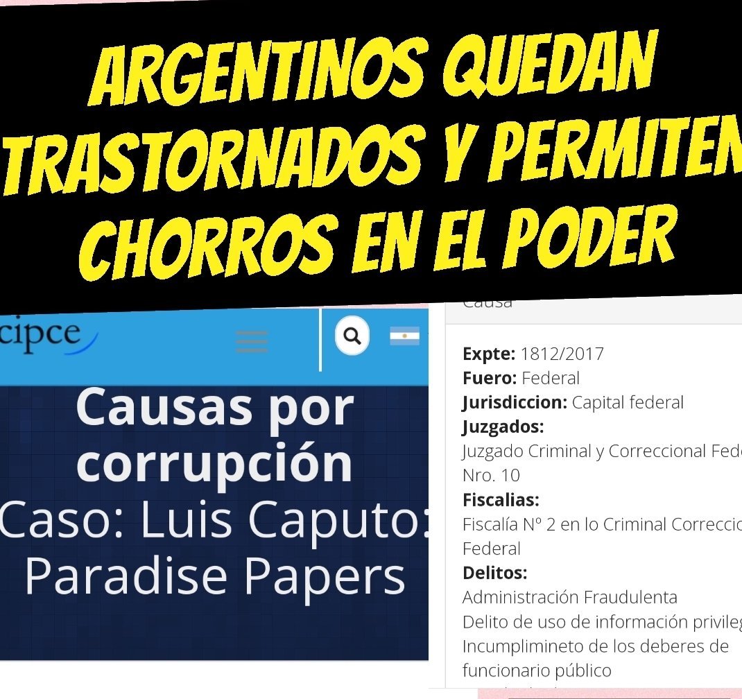 Xhantinno's tweet photo. @MinEconomia_Ar #CAPUTOCHORRO https://t.co/4jVxDGa4ho