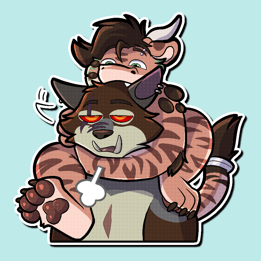 TagTigon's tweet photo. Life is short, be an annoying cat around your werepuppy 😸🐾

#furryart https://t.co/4hXGT9RXnM