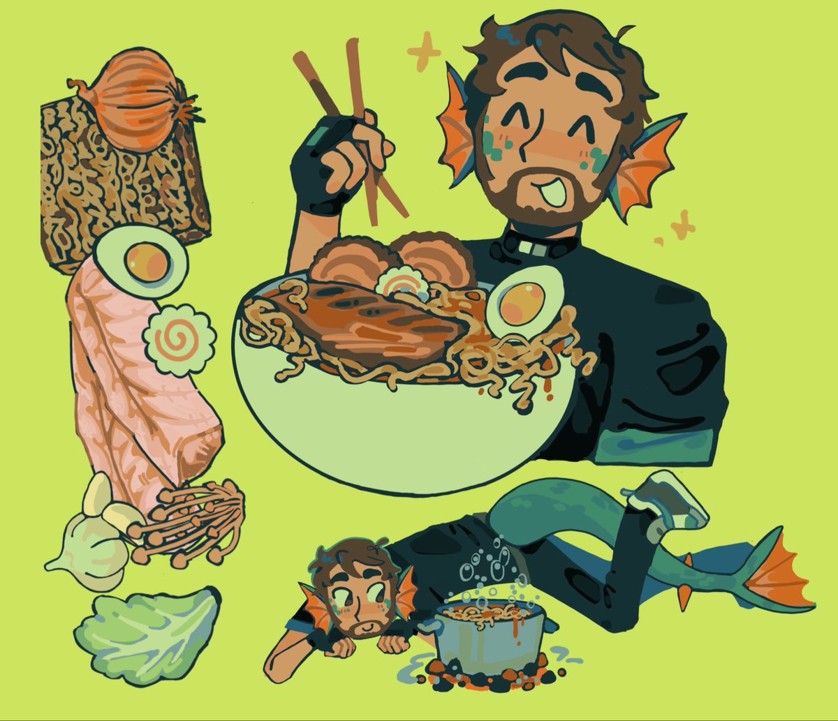 candyje11yfish's tweet photo. Spot art I did for Hermit Delights Cookbook ! 🌼
[#hermitcraft] https://t.co/n8NLYCMuO3