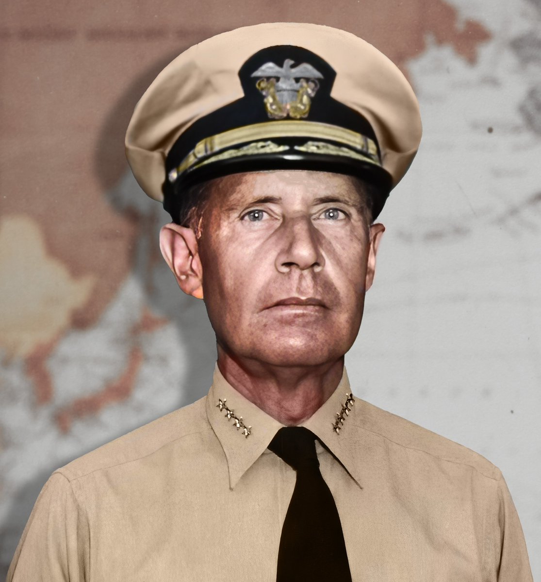HiddenHistoryYT's tweet photo. In June 1942, the most famous admiral in the US Navy was lying in a hospital bed in Pearl Harbor, covered in a skin disease so bad he couldn't sleep.

Bill Halsey was supposed to lead America's carriers into the biggest gamble of the Pacific War. Instead, he told Nimitz to give the job to Raymond Spruance.

Spruance was a cruiser admiral. Not a pilot. He had never commanded a carrier, never led an air battle, and now he was being handed two of the three flattops America had left in the Pacific, with Japan coming for Midway.

On the morning of June 4, he made the call that decided the war. Instead of waiting to close the distance, he launched nearly everything he had at long range, as early as he could, before the Japanese could hit him first. It was a huge risk. Planes would run low on fuel. Some never made it back.

By the end of the day, four Japanese carriers were burning. Akagi, Kaga, Soryu, Hiryu. Four of the six that attacked Pearl Harbor, gone in a single day.

Then came the part almost nobody talks about.

That night, every instinct said chase them. Finish it. But Spruance knew Yamamoto's battleships were out there, and in the dark his carriers would be sitting ducks against big guns. So he turned east and pulled back. Yamamoto was in fact steaming toward him hoping for a night fight. He never got it.

Spruance won the battle and then refused to lose it.

After Midway, Nimitz made him his chief of staff. The two men lived in the same quarters at Pearl and went on long walks together almost every day. Spruance was famous for those walks. Miles a day, rain or shine, thinking through the war.

Then Nimitz gave him the Fifth Fleet, and Spruance ran the Central Pacific drive. Tarawa. Kwajalein. Saipan. Iwo Jima. Okinawa.

Here's a detail most people don't know. The Navy used the same ships for two fleets. When Halsey was in command, it was Third Fleet. When Spruance took over, the exact same ships became Fifth Fleet. One admiral fought while the other planned the next campaign.

In June 1944 at the Philippine Sea, Japan threw its rebuilt carrier air force at him. American pilots shot down so many planes it got nicknamed the Great Marianas Turkey Shoot. Japanese naval aviation never recovered. Three more enemy carriers went to the bottom.

And he still got criticized. Aviators were furious he didn't charge west to chase the Japanese fleet. But his orders were to protect the Saipan landings, and he would not leave thousands of Marines exposed for a chance at glory.

Four months later at Leyte Gulf, Halsey did exactly what Spruance refused to do. He took the bait, chased a decoy force of Japanese carriers, and left an entire landing force nearly undefended. A handful of destroyers and escort carriers had to fight off Japanese battleships on their own.

Suddenly Spruance's caution didn't look so cautious anymore.

Off Okinawa in 1945, a kamikaze slammed into his flagship, USS Indianapolis. He moved to the battleship New Mexico. A few weeks later, kamikazes hit that one too. He kept commanding.

After the war, Congress had a limited number of five-star slots. Halsey got the fifth star. Spruance didn't. Congress later passed a law giving him full admiral's pay for life, which was basically an admission that he'd been shorted.

He never wrote a memoir. Never did the press tour. Never fought for his own legacy. He ran the Naval War College, served as ambassador to the Philippines, and went home.

When he died in 1969, he was buried at Golden Gate National Cemetery. Right next to him are Chester Nimitz, Kelly Turner, and Charles Lockwood. The four of them arranged it years earlier so they could rest together.

The quietest admiral of the war won its most important battle and then spent the rest of his life letting other people take the credit.

His name was Raymond Spruance. Remember it.
