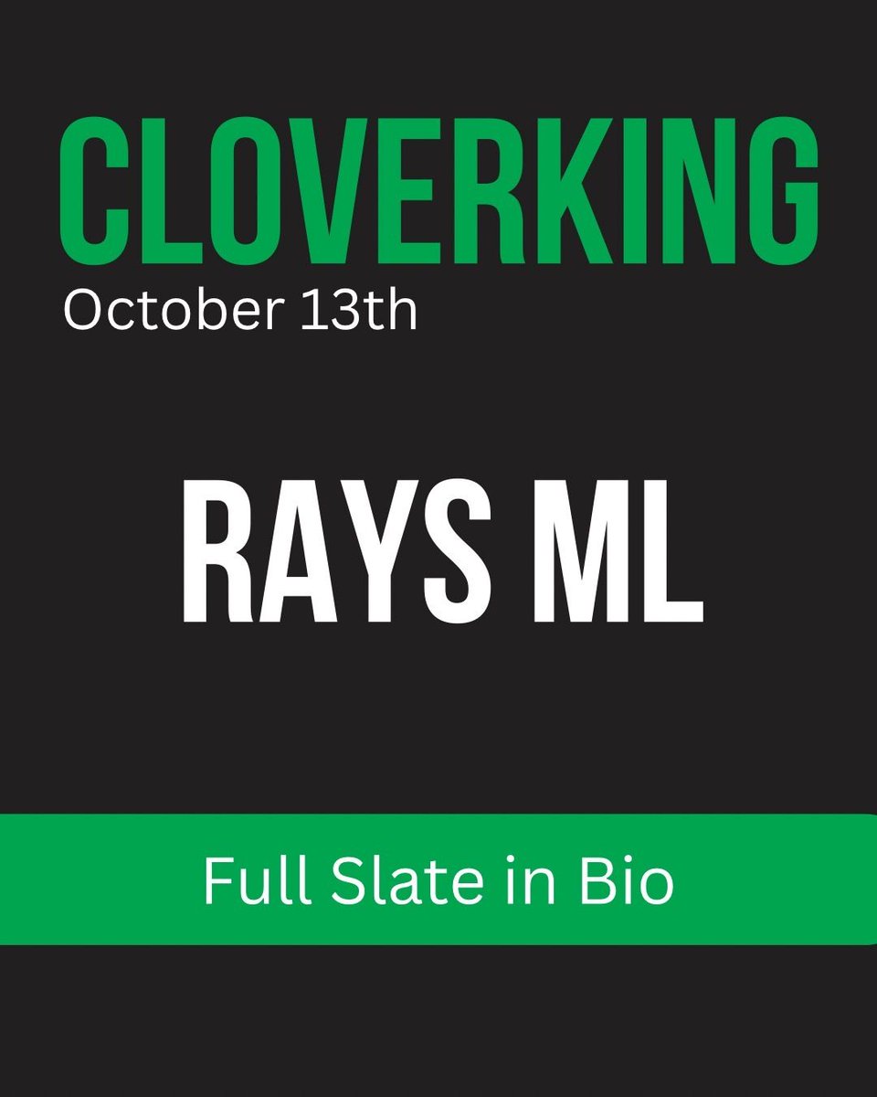 thecloverking_'s tweet photo. 🔒 Today's free pick: RAYS ML

HERE WE GO AGAIN 

0-1 so far on free picks!

Comment PICK and I'll send you today's play + how to read it. https://t.co/RyaLnmszoB
