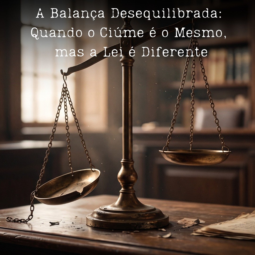 benza64's tweet photo. A Balança Desequilibrada: Quando o ciúme é o mesmo, mas a Lei é diferente. ⚖️

Dois crimes idênticos. A mesma traição, a mesma explosão de ciúme cego.
De um lado, um homem descobre a traição da esposa e a mata.
Do outro, um homem descobre a traição do marido e o mata.

Para a lei brasileira, o primeiro caso é automaticamente Feminicídio (crime hediondo, pena agravada). O segundo é um homicídio comum, e o assassino pode ter a pena reduzida alegando "violenta emoção".

A mecânica do cérebro e o colapso emocional foram exatamente os mesmos. Então, por que o sistema penal pune formas idênticas de fúria passional de maneiras tão diferentes, apenas pelo gênero da vítima? A Justiça está ignorando o ser humano para punir a estatística?

Publiquei um artigo completo dissecando essa hipocrisia e o atrito entre a lei e a realidade.

👉 Leia na íntegra e deixe sua opinião no meu Canal do WhatsApp:
https://t.co/NywPhYDlT5