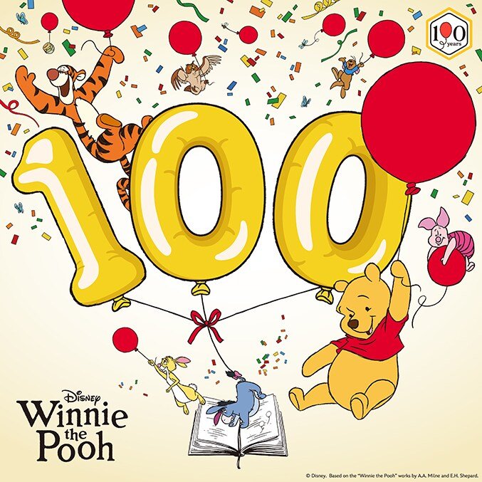 tdr_415's tweet photo. ━━━━━━━━━━━━

／　🍯🎉⊹˚.　🐝ꕀ⋆｡°
#くまのプーさん原作100周年
＼　🎈⋆˙⟡　🍯🧸ෆ˚*

本日2026年10月14日
原作デビュー100周年を迎えたよ🎈

おめでとぉぉぉꔛ🎉

1926年10月14日に作家A.A.ミルン/挿絵E.H.シェパードが小説を出版𖤐 ̖́-

https://t.co/zJA564KOPu
©#Disney https://t.co/DeVPyBOq9g