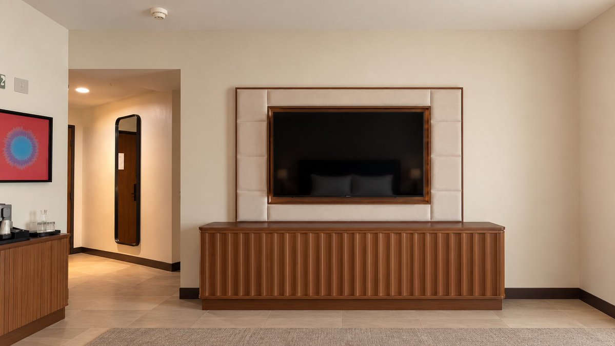 RheinAmacher's tweet photo. 𝗜𝗡𝗧𝗘𝗥𝗡𝗘𝗧 𝗦𝗟𝗘𝗨𝗧𝗛𝗦, 𝗜 𝗡𝗘𝗘𝗗 𝗬𝗢𝗨𝗥 𝗛𝗘𝗟𝗣!

Can anyone identify which hotel this room belongs to and where it’s located?

Take a close look at the interior design, artwork, furniture, and TV setup.

Someone out there has to recognize it.

Hotel name and location. Let’s see what you’ve got, internet! 🔎