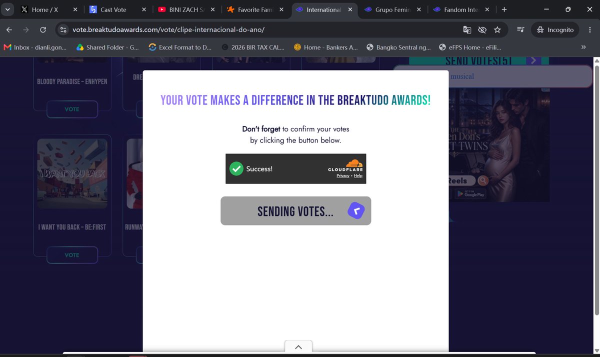 Sheenaaall's tweet photo. @BloomStreamers Paano po malalaman if successful yung votes? https://t.co/jlZbUOgkVB