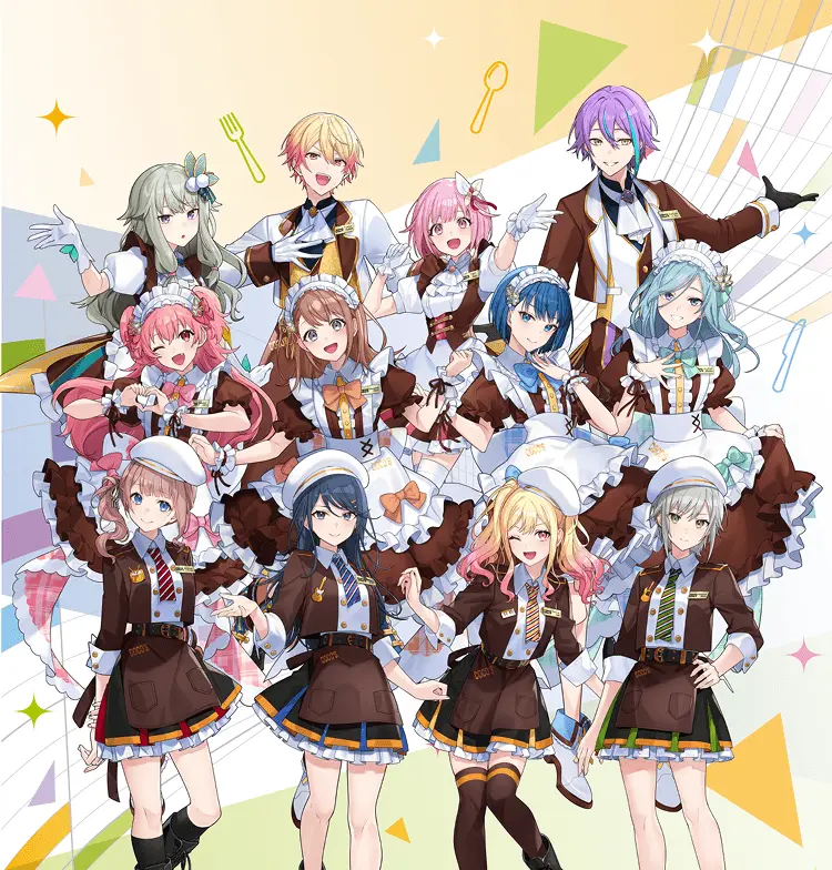 prskgoods's tweet photo. 🎉ココス×プロセカ コラボ開催決定🎉

🍽️「ココスへようこそ！カラフルなおいしさをあなたに♪キャンペーン」

📅 10/21(水)〜12/15(火)

✨注目ポイント✨
💖 6ユニット・総勢26人の描き下ろし衣装
🎁 対象メニュー注文で限定クリアファイル
🍔 ユニットをイメージしたコラボメニュー
🥤 限定クリアボトル付きドリンクバー
🎤 店内限定オリジナルボイス
🎯 限定グッズが当たるWEB抽選も！

推しのホールスタッフ姿がかわいすぎる…！🥹💕

詳細はこちら👇
https://t.co/ign4tW5xrZ
#プロセカ #ココスでプロセカ #ココス