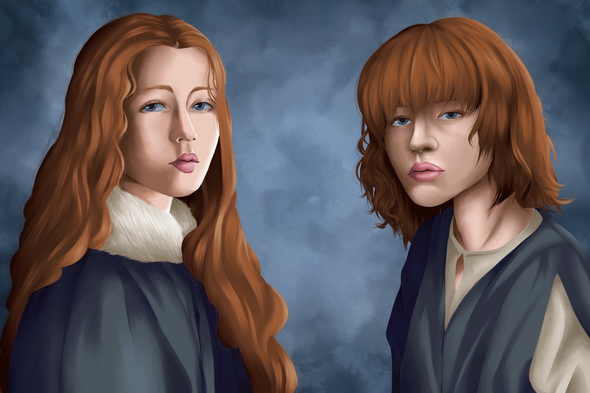 malithecowboy's tweet photo. little wolves with bird imagery for #sansaweek2026 and #branweek2026 

art by the wonderful @Eiraa_art https://t.co/InY0edbATq