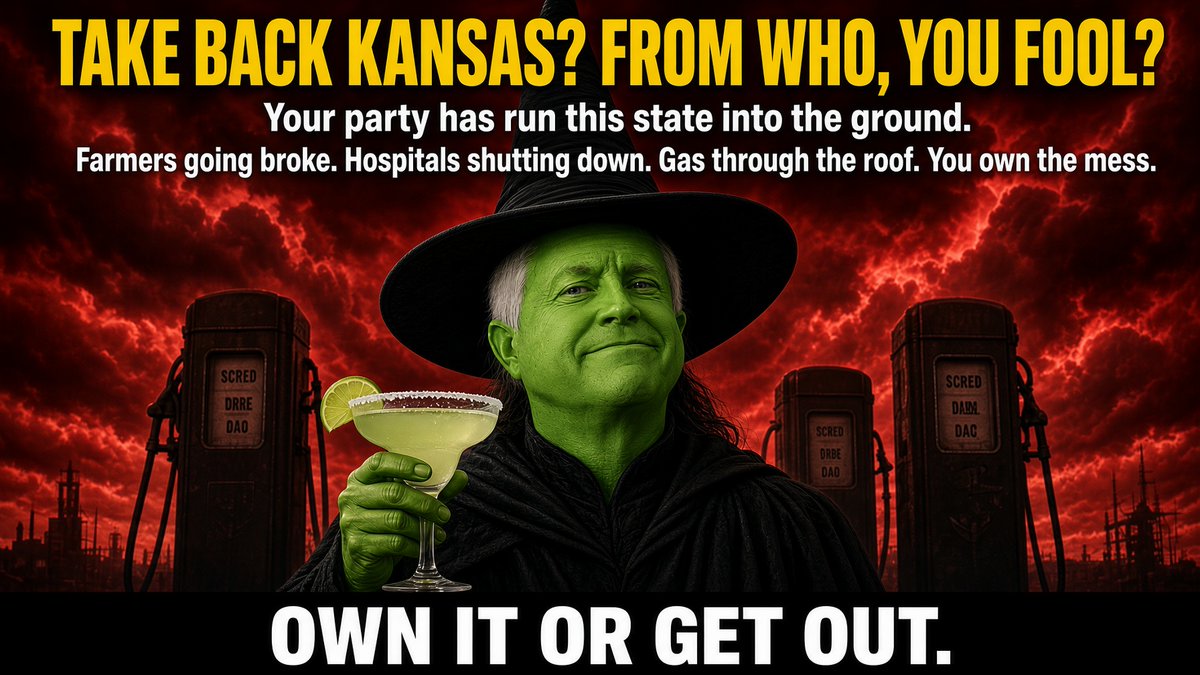 AndreeW54304423's tweet photo. ROGER MARSHALL'S TEAM SAYS THEY ARE GOING TO "TAKE BACK KANSAS"????

FROM WHO? THEMSELVES? LOL THE STUPIDITY

#rogermarshall #adamhamilton #kansas #midterms2026 #kansassenate #kansas #senate #happyhalloween #aipac #HamiltonForKansas #AdamHamilton #KSSen #KansasSenate #FlipKansas #RepublicansForHamilton #CommonGround #KansasFirst #PeopleOverPolitics #AffordabilityAgenda #FifthGenerationKansan