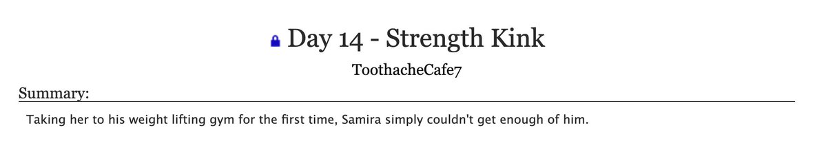 archivemohabbot's tweet photo. Day 14 - Strength Kink | ToothacheCafe7 1k 
https://t.co/LSMzHm35Rt https://t.co/aEGnVQ0qZa