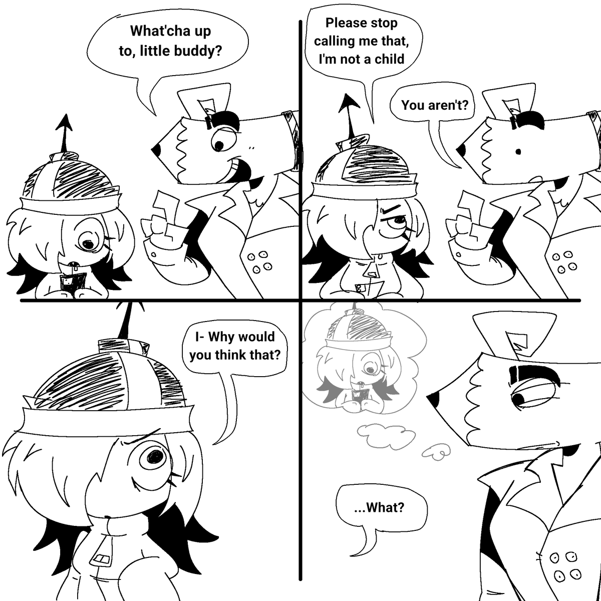 wynterflakes101's tweet photo. i think i might have gotten a few details wrong but I thought this would make for a fun comic or whatever #funhouse https://t.co/EpAYTnYxuH