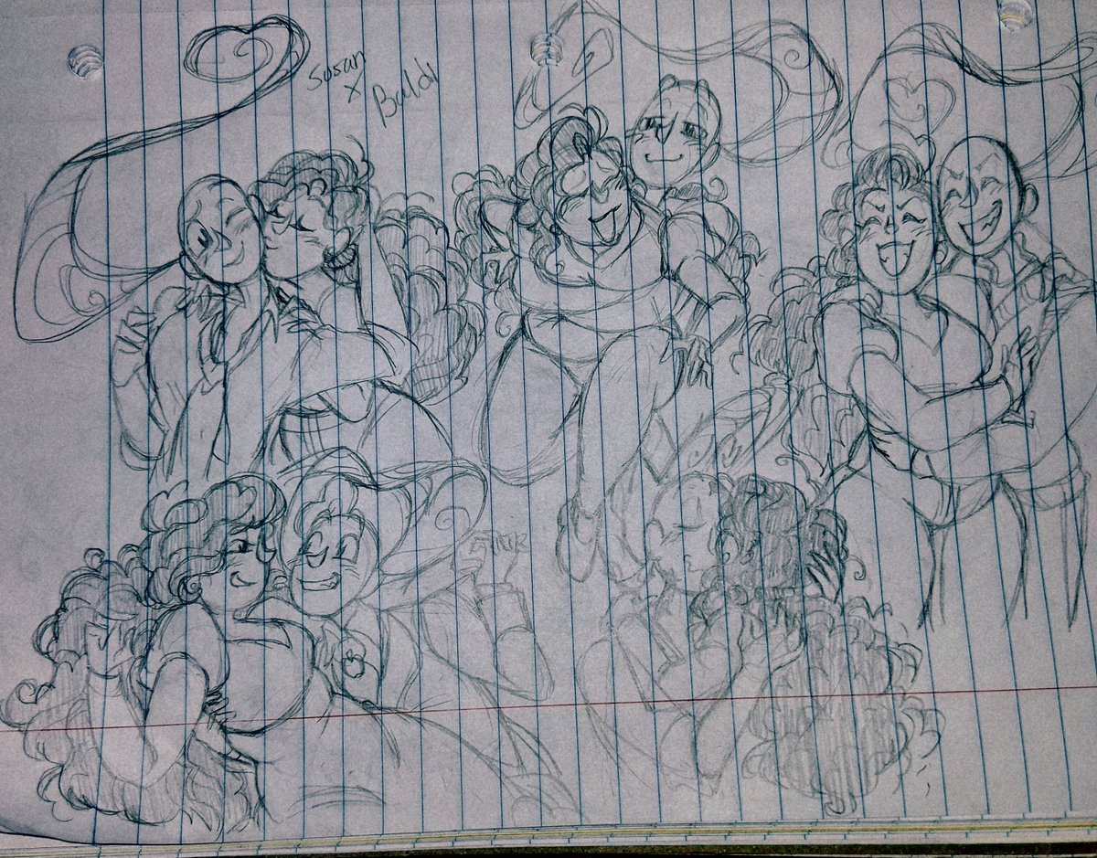 KKingbagelz's tweet photo. Susan x Baldi Sketches :3 #bbieal #baldisbasics https://t.co/VygCyWLXOn