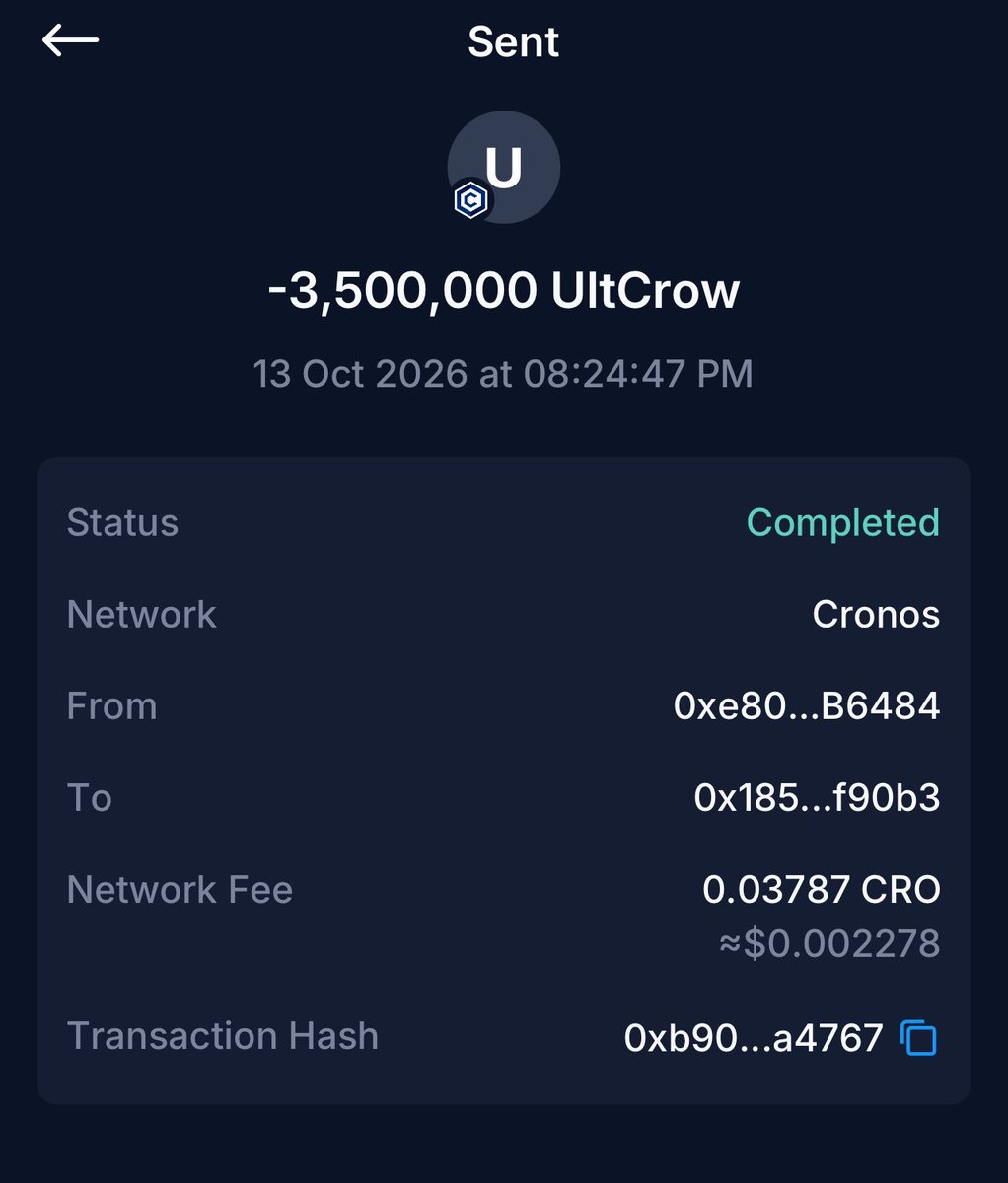 UltraCrowCro's tweet photo. Sent supply for trading comp! 🏆 🏆🏆
@ObsidianSwap 
#CAWCAW 🐦‍⬛🐦‍⬛🐦‍⬛ https://t.co/kB3EDKjFEG