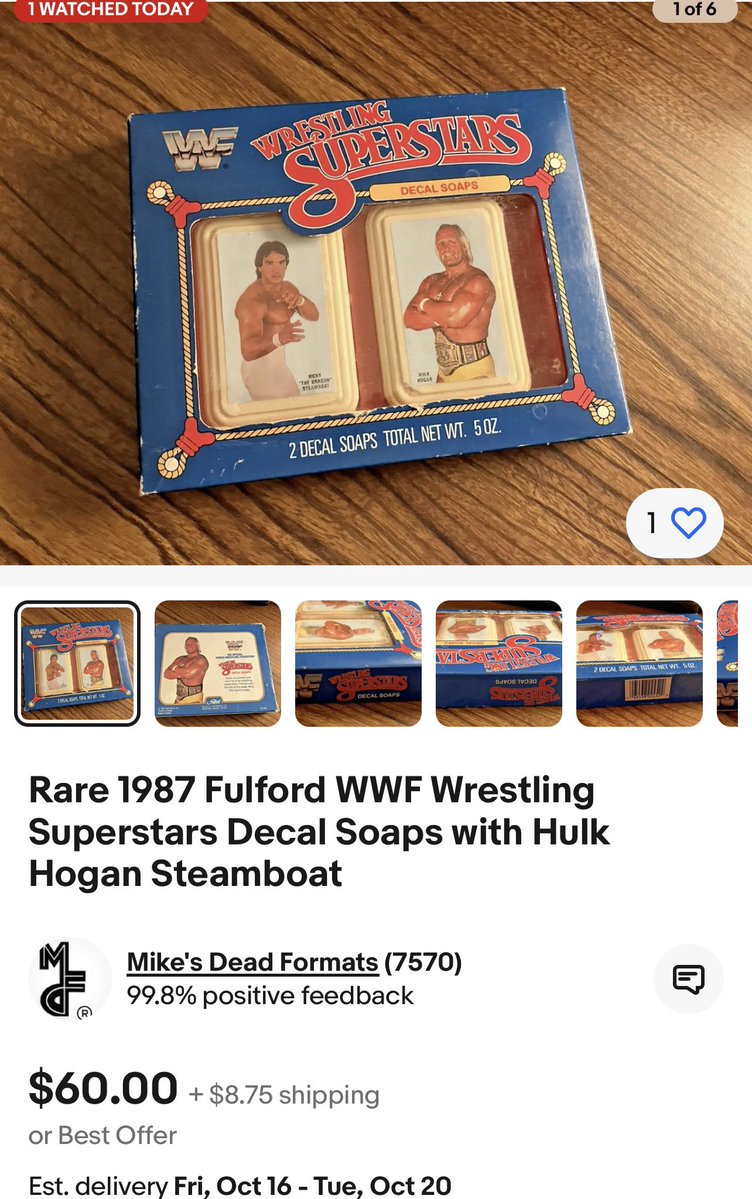 mikeVSphilly's tweet photo. Nice to see 39 year old Ricky Steamboat soap in pristine condition https://t.co/OO4vZnOAia