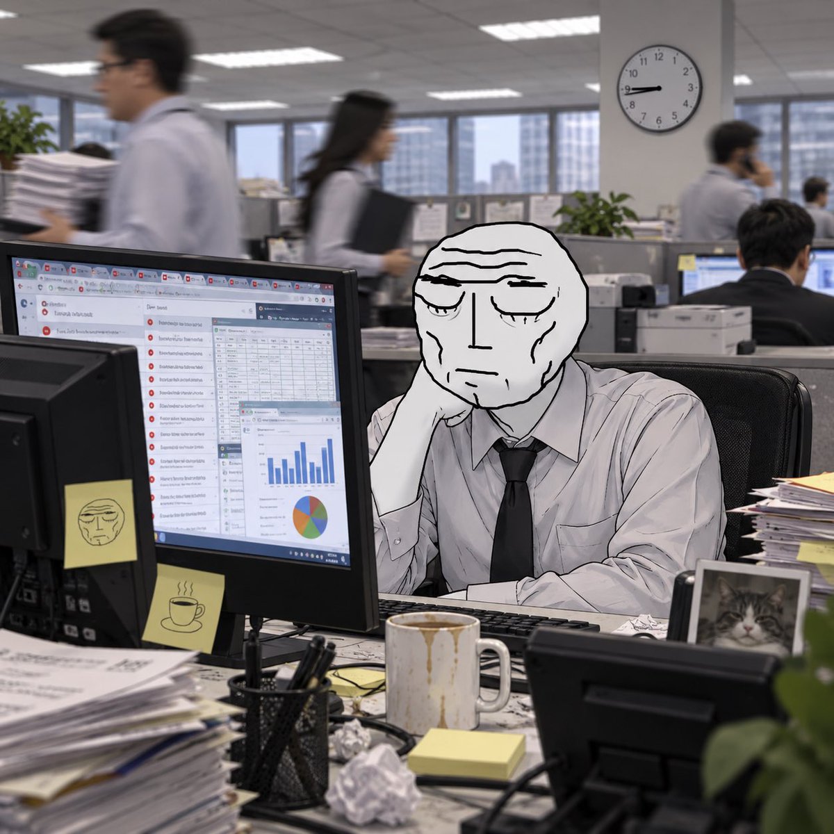LoisFace's tweet photo. opened excel and immediately needed a break https://t.co/CM7u5EVGQV