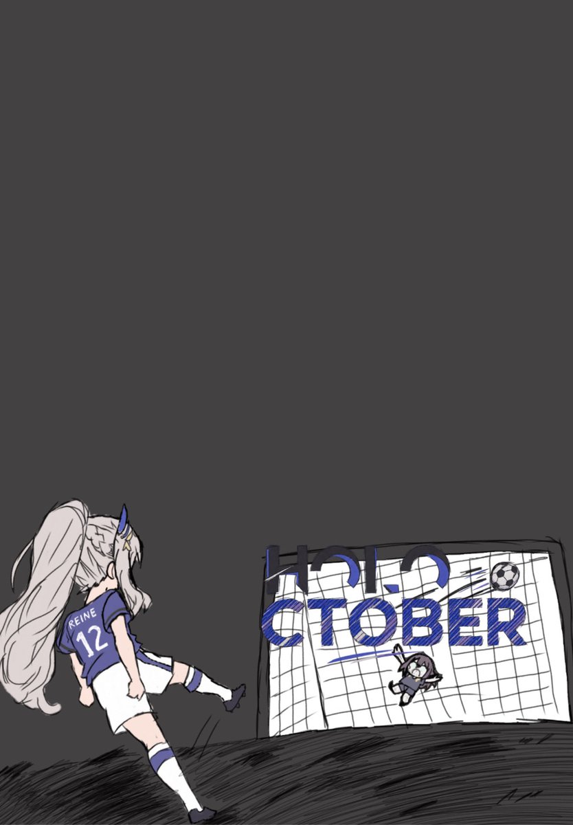 kam0dash's tweet photo. Day 14 - sports 
#Reinessance #holoctober https://t.co/yjrWGAC5by