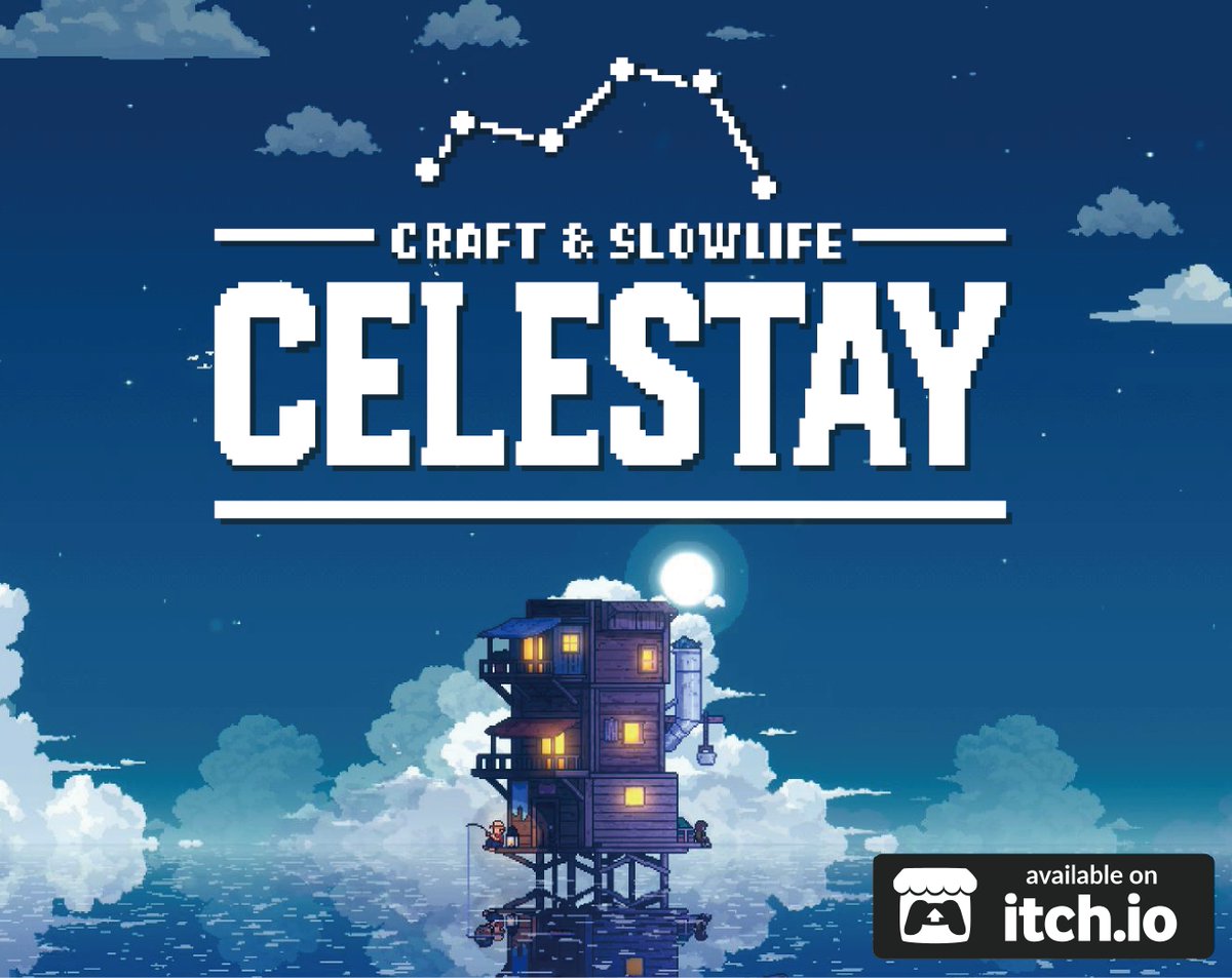 CELESTAY_dev's tweet photo. 🌊『CELESTAY』がitchでも配信開始！🎣

リリースを記念して
2週間限定で20%OFFセールを開催中です！
こちらでもぜひよろしくお願いいたします！✨

https://t.co/V0QCMJqaiE

#CELESTAY #itchio #indiegame https://t.co/GobyRAh6rb