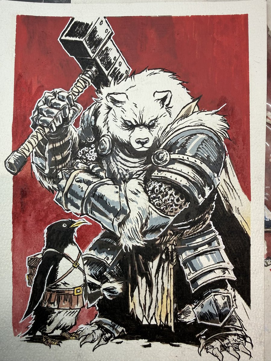 rgealth's tweet photo. Bellroot pieces ink, watercolor, and armored fury.
Foxes, bears, ravens, and steel.
Which one’s your favorite?

#Bellroot #FantasyArt #WatercolorArt #InkDrawing #TraditionalArt #AnimalFantasy #IndieArtist #CharacterArt https://t.co/z0ynn0s4Gu