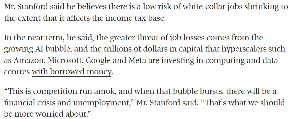 JimboStanford's tweet photo. Great review by @VanmalaS for @globeandmail on the latest oligarchic musings (this time from Bill Gates) about taxing machines instead of billionaires: https://t.co/G5K0StDJXC. Yes, AI could destroy many jobs--but thru a financial meltdown, not by truly replacing humans. #canlab https://t.co/A1TNPruek7
