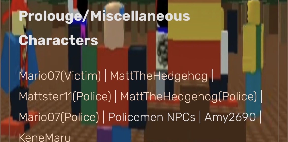 dah_si769's tweet photo. wait what the fuck

WHAT THE FUCK DID THE OTHER CHARACTERS IN THE PROLOG OF MASKED KILLER GO IN THIS WIKI??

Dude I swear there was a page in this wiki for roundedsandman and num104 😭am I going blind and just don’t see them or did they just execute them…. https://t.co/cbgI2Mw5jX