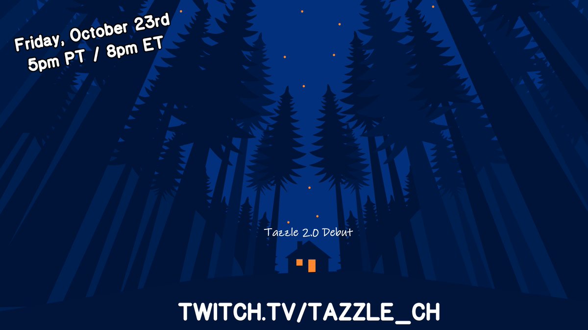 TazzleStudios's tweet photo. 📢Official Announcement~!

The date is set! On October 23rd, I will be finally debuting my complete redesign for Tazzle 2.0 

Everything is changing, I hope you'll join me for what's next! 🏕️ https://t.co/EMx48Mo1Yf