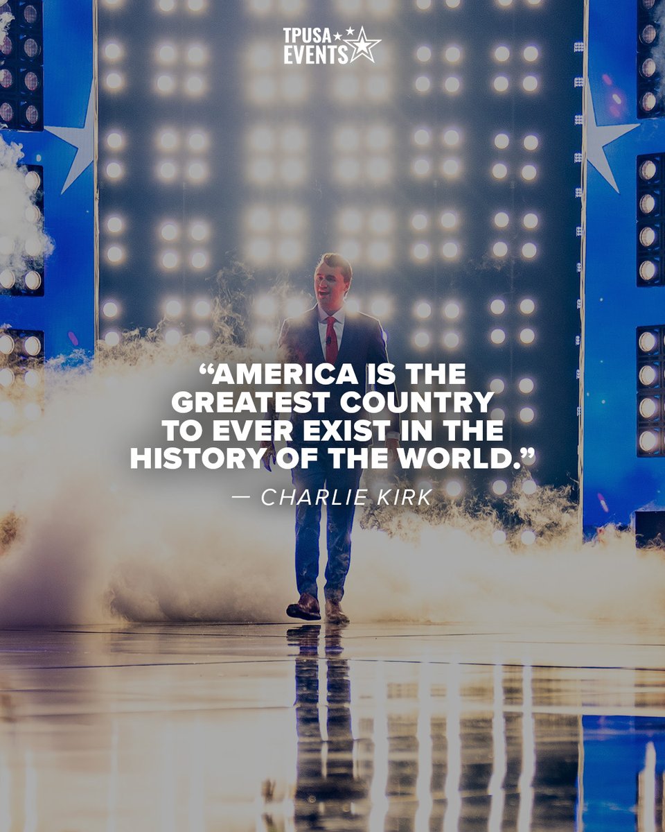 TPUSAEvents's tweet photo. And we will continue to fight for America. For Charlie. 🇺🇸 https://t.co/9LyQvzfb19