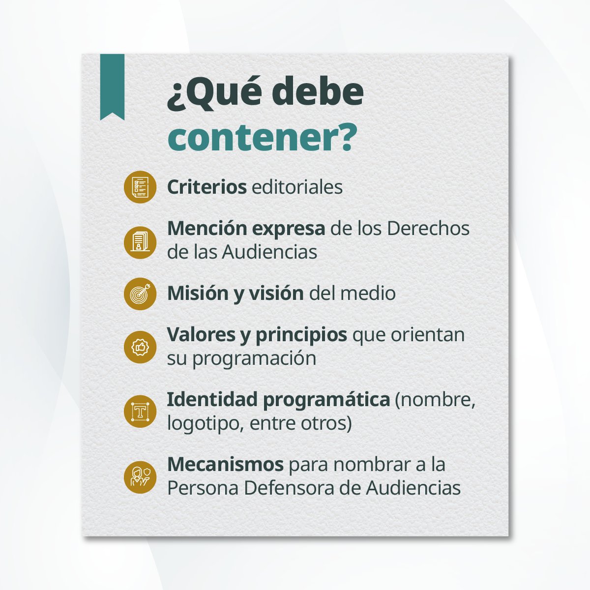 CRTGobMX's tweet photo. 📻📺 Si eres concesionario de radio o TV, no olvides que debes inscribir el Código de Ética de tu medio.

En él se establecen los principios y valores que orientan la programación del medio.

📅 Plazos para su inscripción ante la CRT:
🔹 Concesiones comerciales y públicas: hasta el 6 de noviembre de 2026.
🔹 Concesiones sociales, comunitarias, indígenas y afromexicanas: hasta el 11 de junio de 2027.

#TúEresAudiencia #DerechosdelasAudiencias