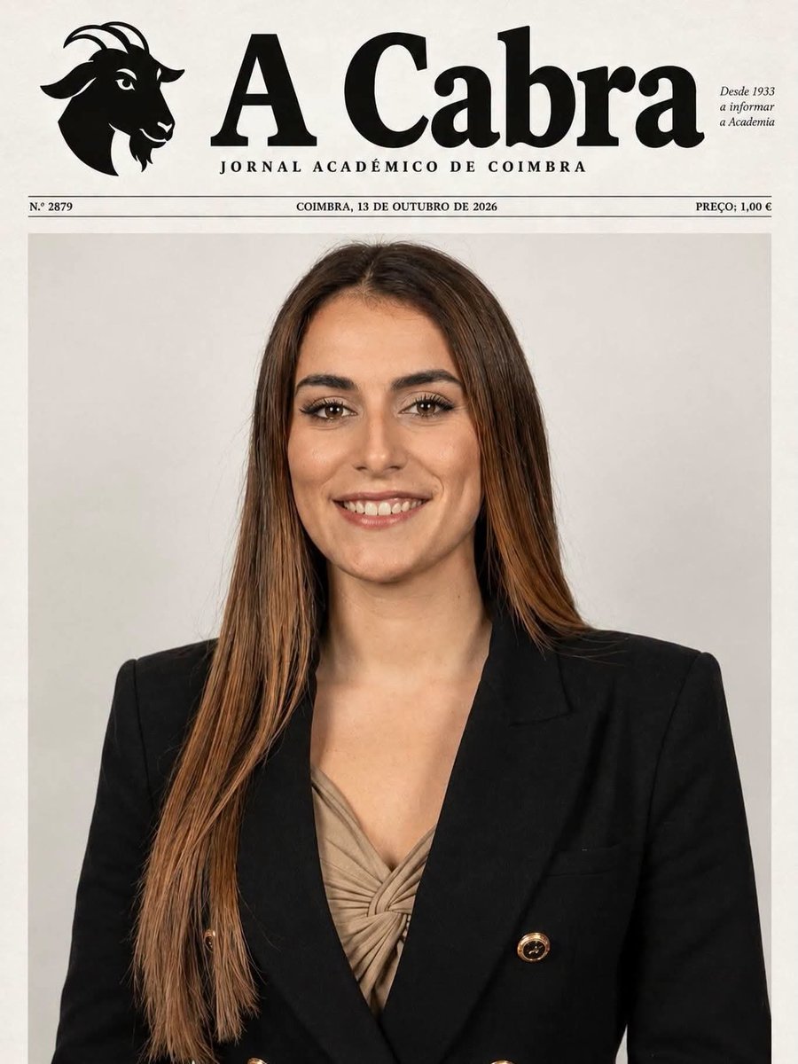 ponteeuropa's tweet photo. O jornal da Associação Académica de Coimbra (A Cabra), dedicou-lhe a última capa. 

Parabéns à Cabra (jornal). https://t.co/4lQT5GbA82