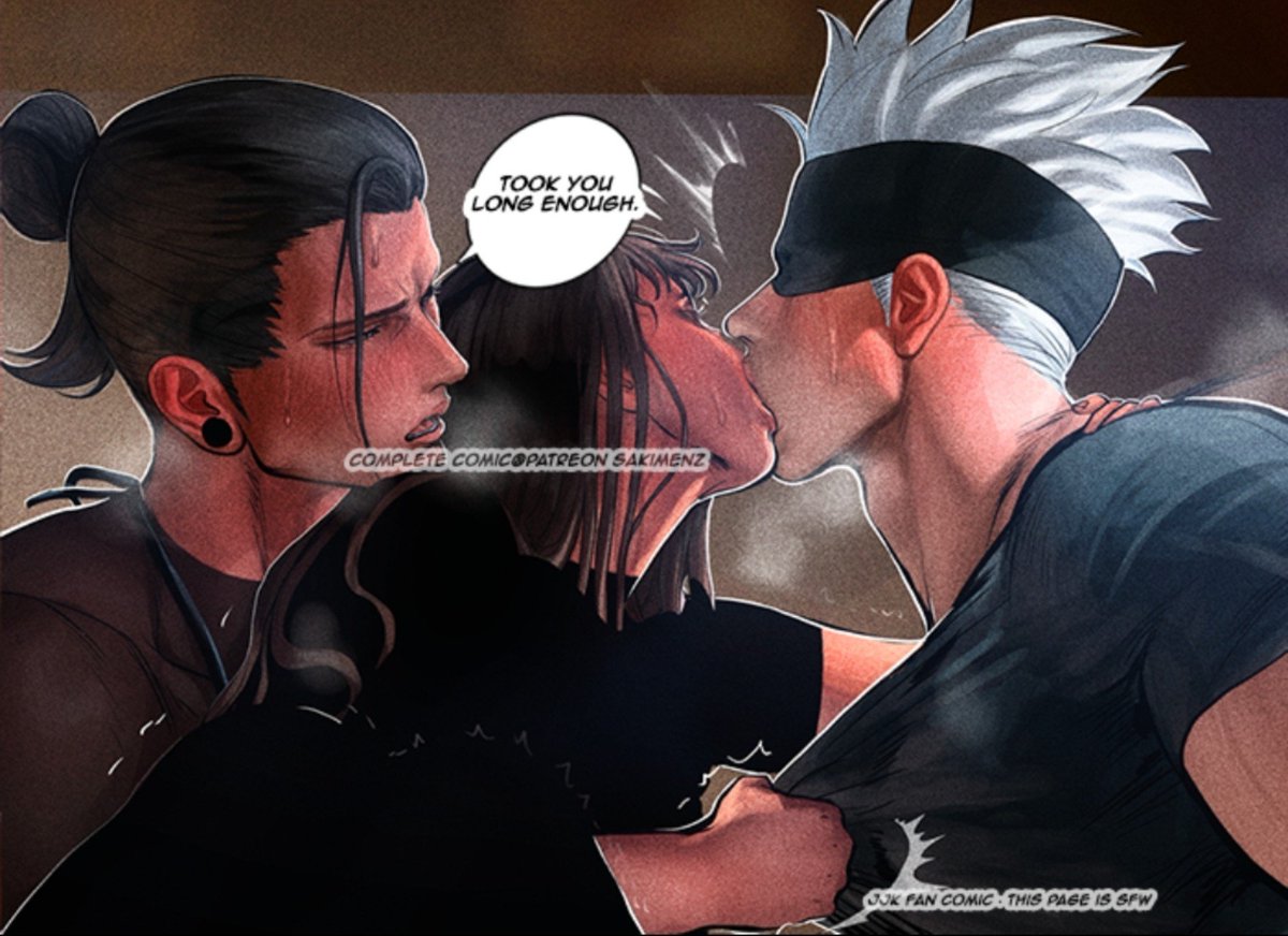 sakimenmen's tweet photo. JJK fan comic. Gojo’s back. Reunion page, SFW. #jujutsukaisen https://t.co/bmgqZP6jZn