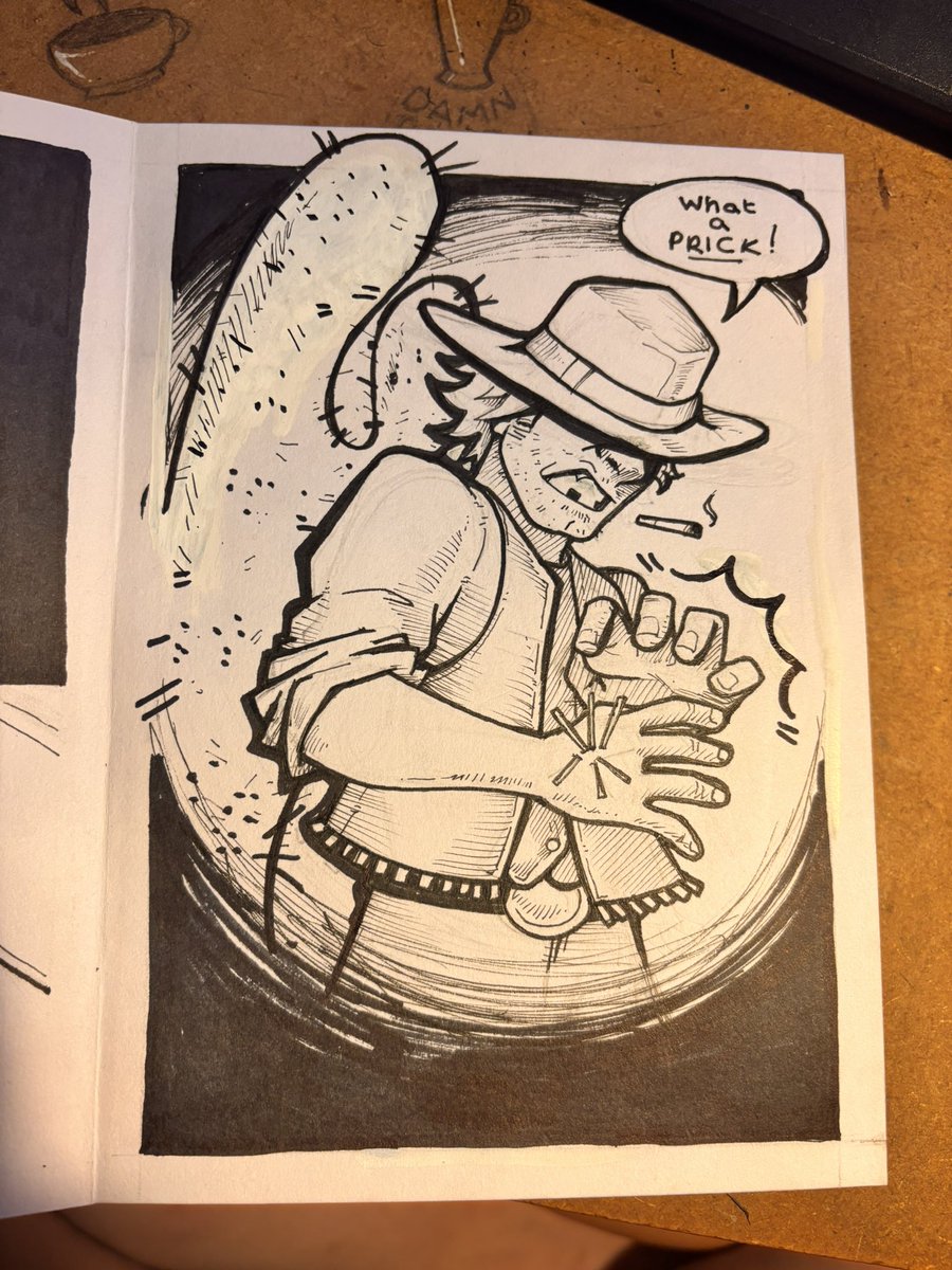TeaDrinkerArt's tweet photo. Just gonna post my inktober stuff that I’m doing for university because I have nothing else 
I’m even behind on this lmao 
Prompts:

1. Apple
2.Relic 
3.Miniature 
4.Cactus https://t.co/YKsixdxxlm