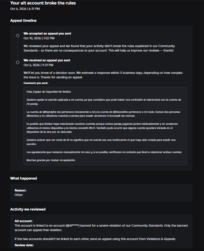 BrutalTizi97382's tweet photo. hey everyone, as the days go by i keep seeing more people going through the same thing as me. its honestly really sad to see one of the platforms i grew up with doing stuff like this. i still have hope that things will eventually get sorted out 
@Nandyita/@Aleexxiitto
#RobloxBan https://t.co/oAYUCIq7Aq