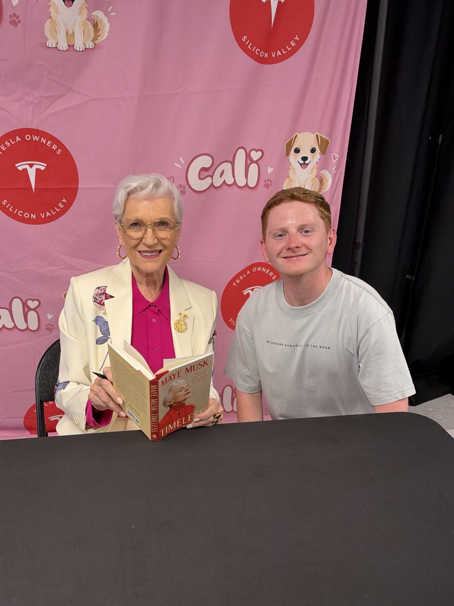 OwenSparks's tweet photo. It was an honor to meet the timelessly beautiful @mayemusk this weekend at the X Takeover in Austin, Texas.

She is such a strong, funny, and inspiring person who has overcome so much in life while building a career and raising her family. Read about it in her new book TIMELESS! https://t.co/TgCFRBEFmS