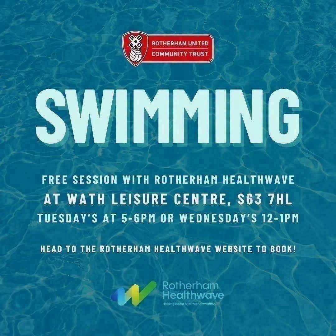 Stag_RosePPG's tweet photo. #wednesday #FREE

Join @RUFC_CT &amp; Rotherham Healthwave for free swimming sessions at Wath upon Dearne Leisure Centre 🏊‍♂️

📅 Wednesdays 12–1pm
📍 S63 7HL

BOOK NOW through the Rotherham Healthwave website and make a splash this week! 🌊 https://t.co/5Vn3yoaUL0

#RUCT #FreeSwimming https://t.co/0ZHmSPvHRc