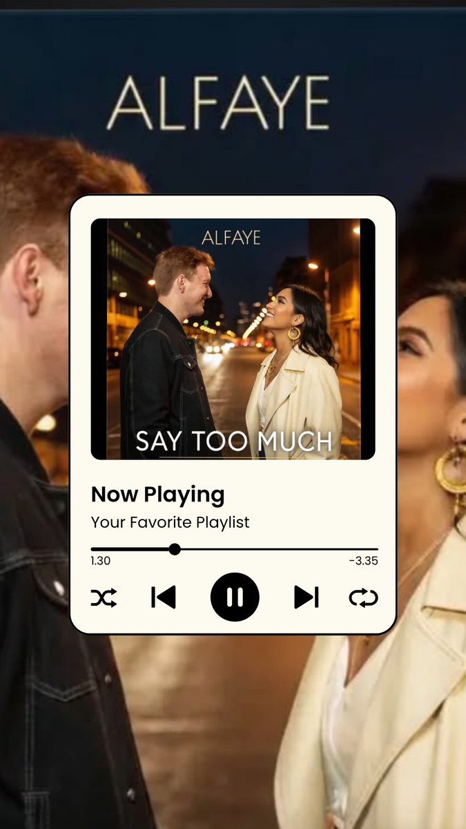 selfieezAi's tweet photo. 🎶 Made inside SpeakShift. Now streaming on Spotify!

“SAY TOO MUCH” by ALFAYE is officially out! 🚀🎧

We’re bringing technology and creativity together, one track at a time.

▶️ Listen now: https://t.co/4CyIXULCJu

Press play and tell us what you think! 🔥

📲 Download SpeakShift now and start creating! 🚀
👉 https://t.co/R7w8fcjj8G

#SpeakShift #ALFAYE #NowOnSpotify #fypシ゚viral 

@SpeakShift