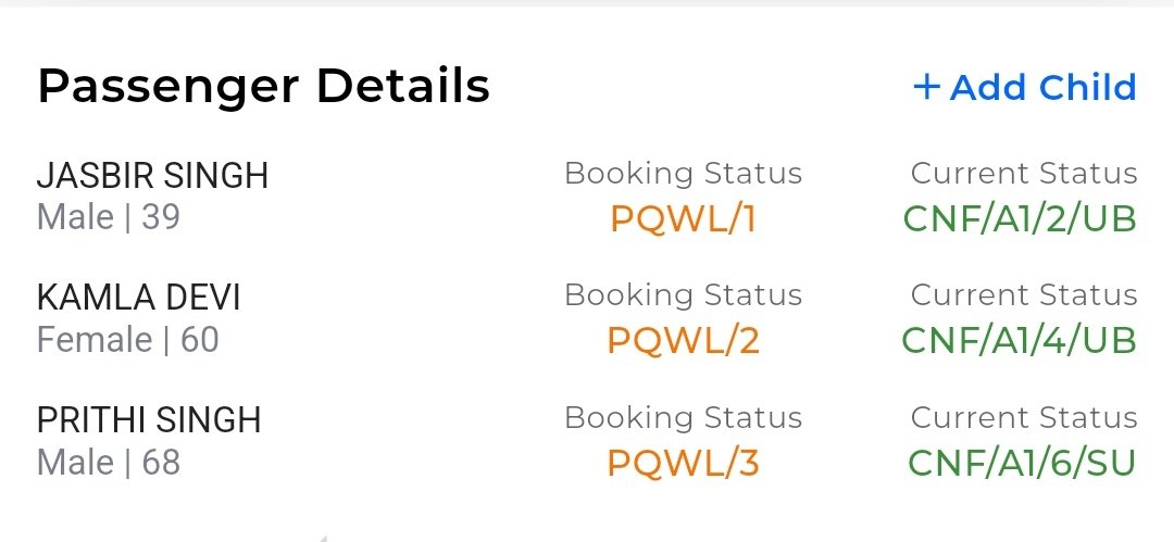 singh_jasb4243's tweet photo. @IRCTCofficial @RailMinIndia I booked 2nd ac ticket for parents from patna shaib to Ambala cant my father is 70 year old and mother is 62 year old all seats alloted upper berth  how a 63 year old lady weight 100 kg climb to seat it looks IRCTC seat alocation system is waste https://t.co/QiR6NL3Kn9