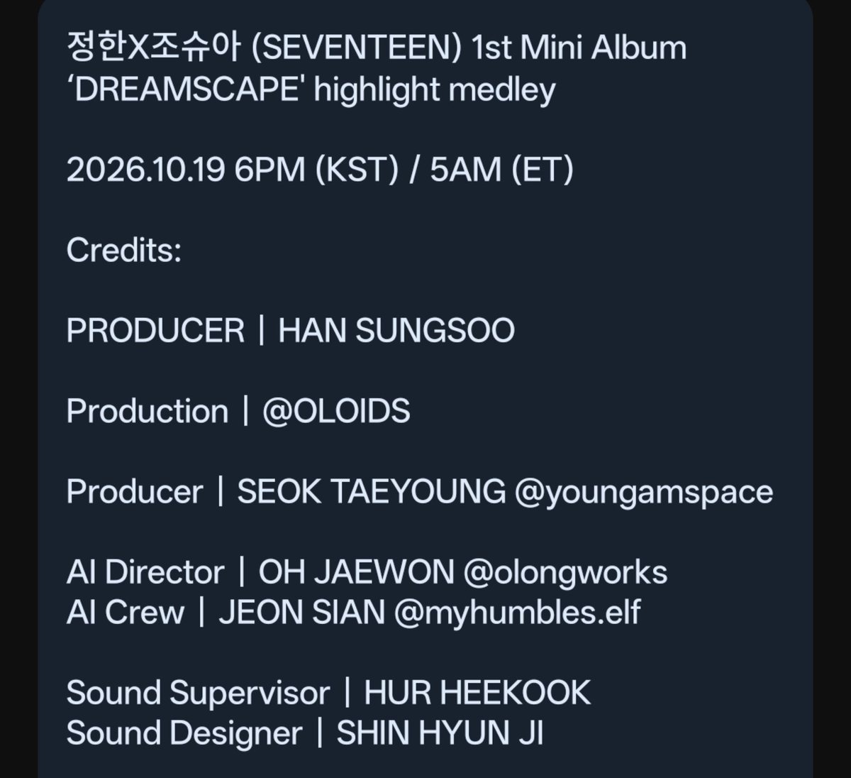 sweetywonwoo_'s tweet photo. i just checked the credits for the happy burstday and JxJ highlight medleys, and the difference is honestly so disappointing. both use 3d animation, yet happy burstday had a whole team of creative artists behind it, and the credits reflected that. meanwhile, look at the credits for JxJ. they’re so short in comparison. it’s genuinely so unlike them, and i can’t help but feel disappointed by this @pledis_17 @pledis17_STAFF