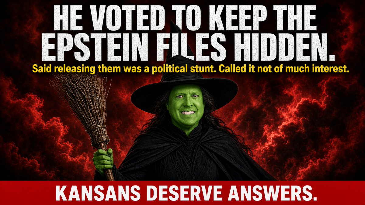 AndreeW54304423's tweet photo. ROGER MARSHALL IS A CREEP AND PEDO-PROTECTOR!
YUCK.
#rogermarshall #adamhamilton #kansas #midterms2026 #kansassenate #kansas #senate #happyhalloween #aipac #HamiltonForKansas #AdamHamilton #KSSen #KansasSenate #FlipKansas #RepublicansForHamilton #CommonGround #KansasFirst #PeopleOverPolitics #AffordabilityAgenda #FifthGenerationKansan