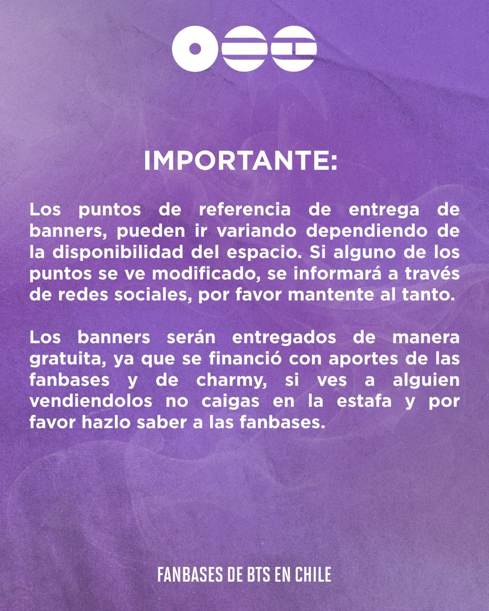BTSChileProject's tweet photo. 📍 Santiago, Estadio Nacional
📅 14, 16 y 17 de octubre de 2026

¡Nos vemos, ARMY! 💜🫰🏻💜

#BTS #ARMYChile #BTSenChile #BTSWorldTour #FanProject https://t.co/5YgGS5RkqZ
