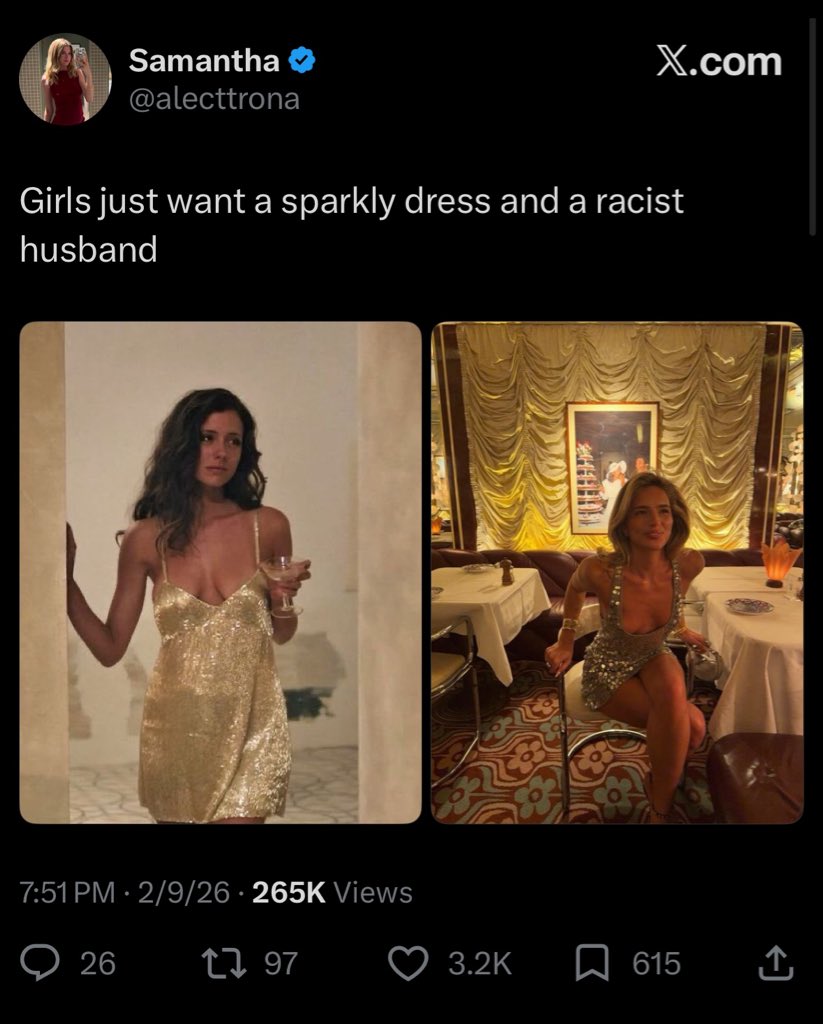 epengu's tweet photo. love that it took the ai surveillance state chore coat to open people’s eyes to the not so subtle retvrn-coded conservatism of the “make men men again” menswear accounts. this is the woman who was posting “girls just want a sparkly dress and a racist husband” 8 months ago lmfao https://t.co/MtgSADJSMc