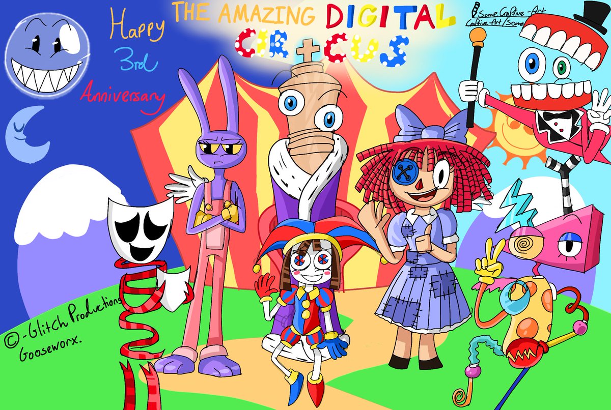 SomeCraftive's tweet photo. HAPPY 3RD ANNIVERSARY TO THE REVOLUTIONARY INDIE ANIMATED SERIES THAT WAS A PRIMARY CONTRIBUTOR FOR THE WAVE OF ASPIRING INDIE ANIMATION BY GLITCH & GOOSEWORX: THE AMAZING DIGITAL CIRCUS! Happy 3 years TADC!
#TheAmazingDigitalCircus #TADC3rd #TADC #TADCfanart #TADC3years #TADCart https://t.co/38VBJjRAHr