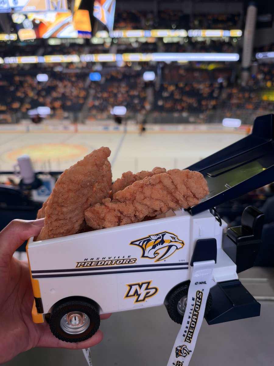 _PatrickSimpson's tweet photo. Hockey season means Zamboni Chicken Tender Bucket @PredsNHL https://t.co/iaPLzehk47