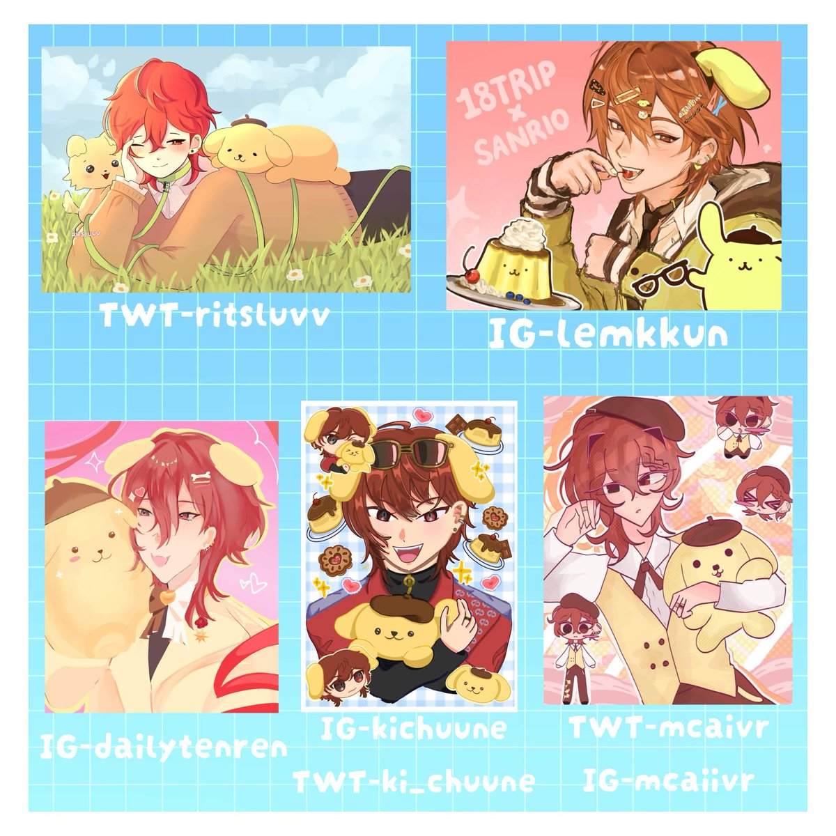 Rooishoo's tweet photo. Here's the collage thread of the collab!! Pls check everyone out (⁠*⁠´⁠ω⁠｀⁠*⁠) it's most of the people in the collab that I was able to get art of~ https://t.co/22O6JcUXVF