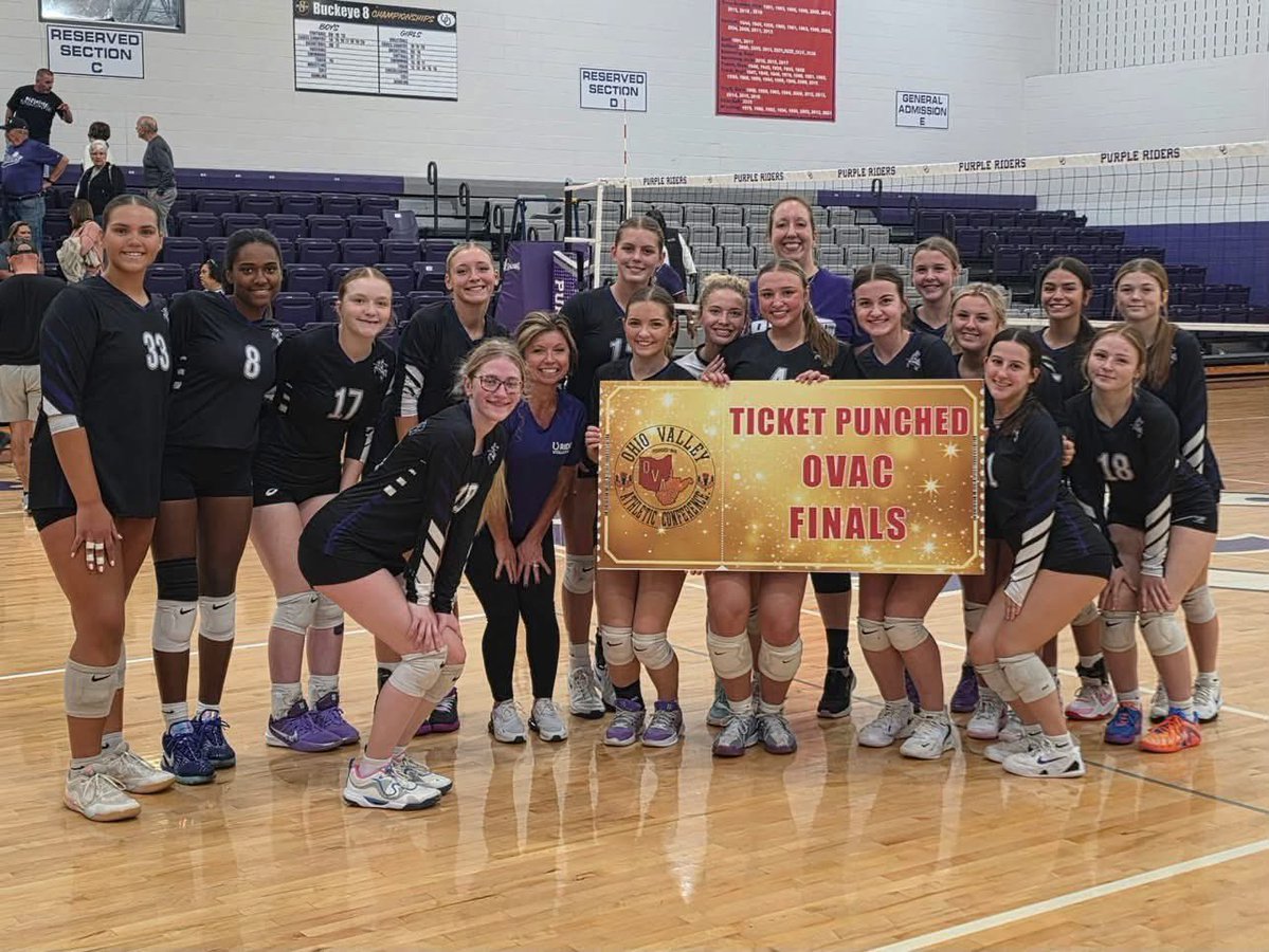 OVAC_One's tweet photo. The Class 4A Volleyball Final is set! 

Martins Ferry and St. Clairsville will clash for a 2026 OVAC Volleyball Championship on Saturday at 3:00 PM at The ECO Center in St. Clairsville. 

To buy tickets online, visit https://t.co/qqbVtKFRkG. Student tickets are just $1 in person! https://t.co/mCGA5zC1Jw