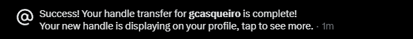 gcasqueiro's tweet photo. I've been eyeing this handle for more than 9 years, since I use it everywhere else.

Someone else created an account in January 2016, made 3 tweets in the span of 2 days, and then no more activity since then.

Now, thanks to @X & @Subscriptions, which added @XHandles to the premium plan (before it was only available with Premium+ and was more expensive), I managed to get it and finally my X  handle matches all the other ones I have.