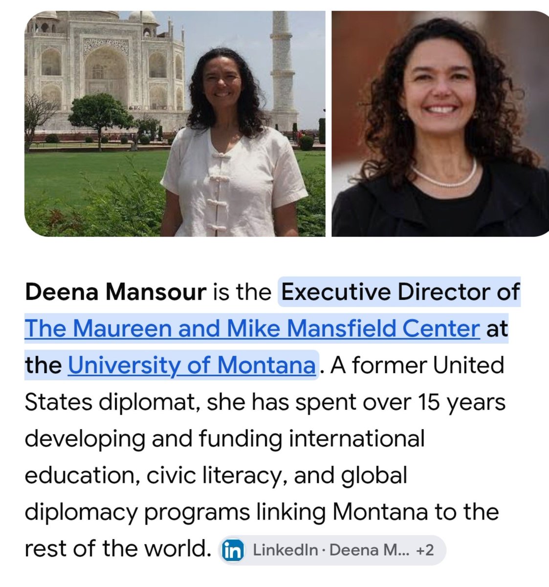 greatironchris's tweet photo. This lady from Montana University was with @GovGianforte on his India trip. She was a US diplomat under Clinton who served 3 years in Jakarta.

Her parents came to the US from Egypt on student visas in the late 60s and she was born in 68 before they became citizens sometime in the 70s. Why do we have anchor babies as diplomats and going on trade deals to india with governors?