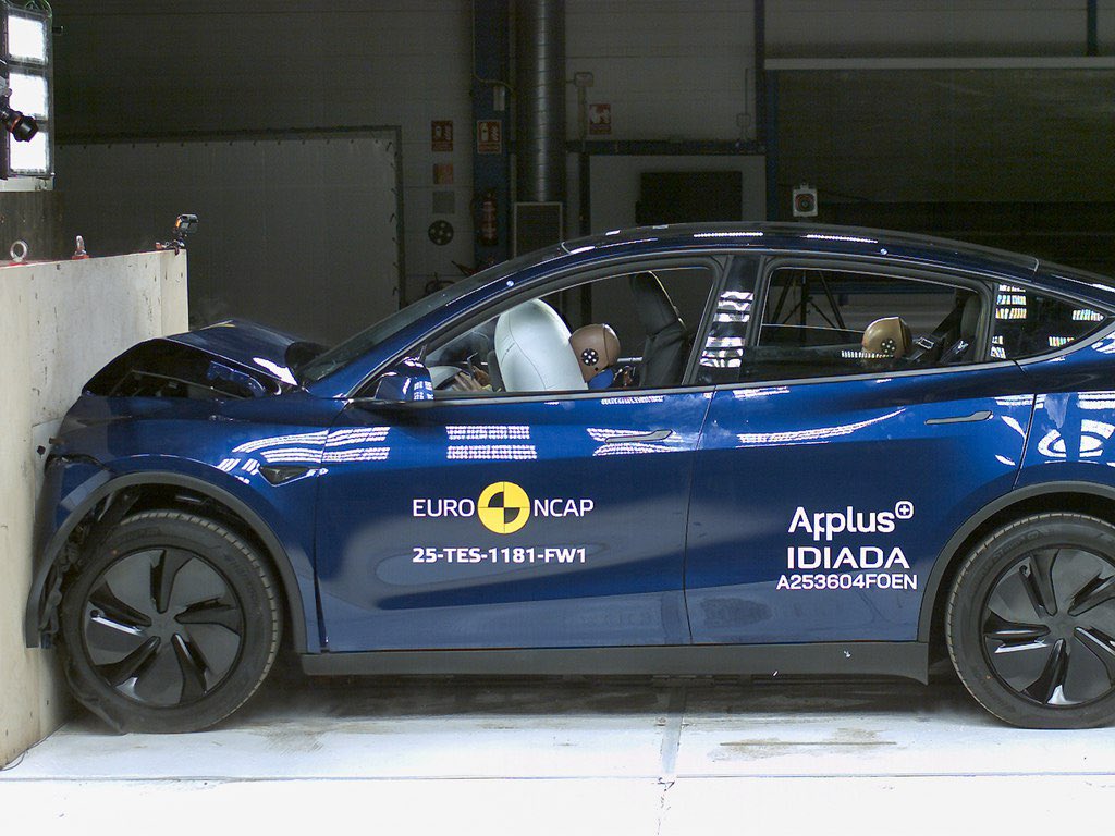 TeslaDrivesX's tweet photo. According to ANCAP in a press release, the Tesla Model Y achieved the highest overall weighted score of any vehicle assessed in 2025. https://t.co/ibBgnO1zmg