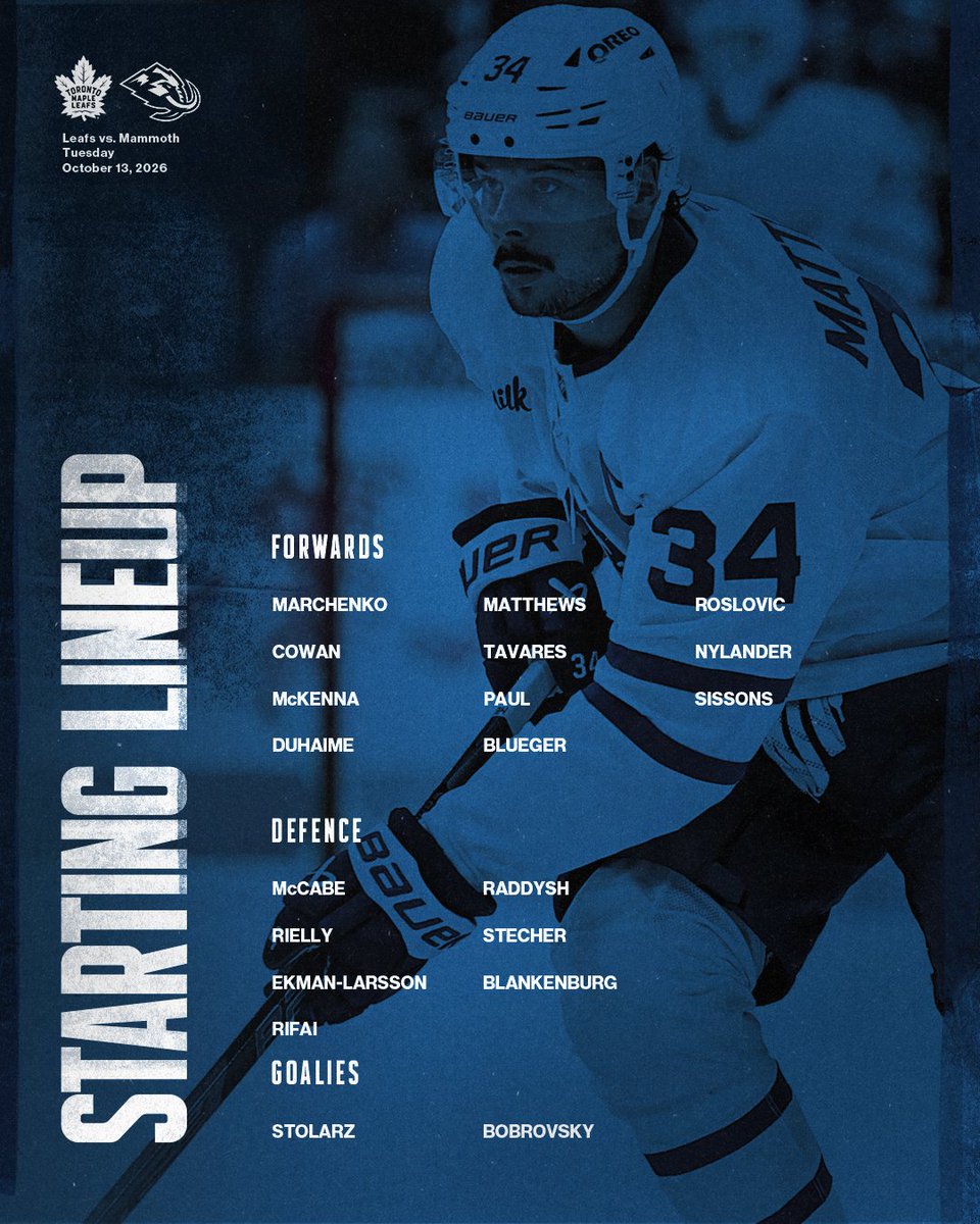 MapleLeafs's tweet photo. 7/84 Lineup! https://t.co/pHC1i7rD8V