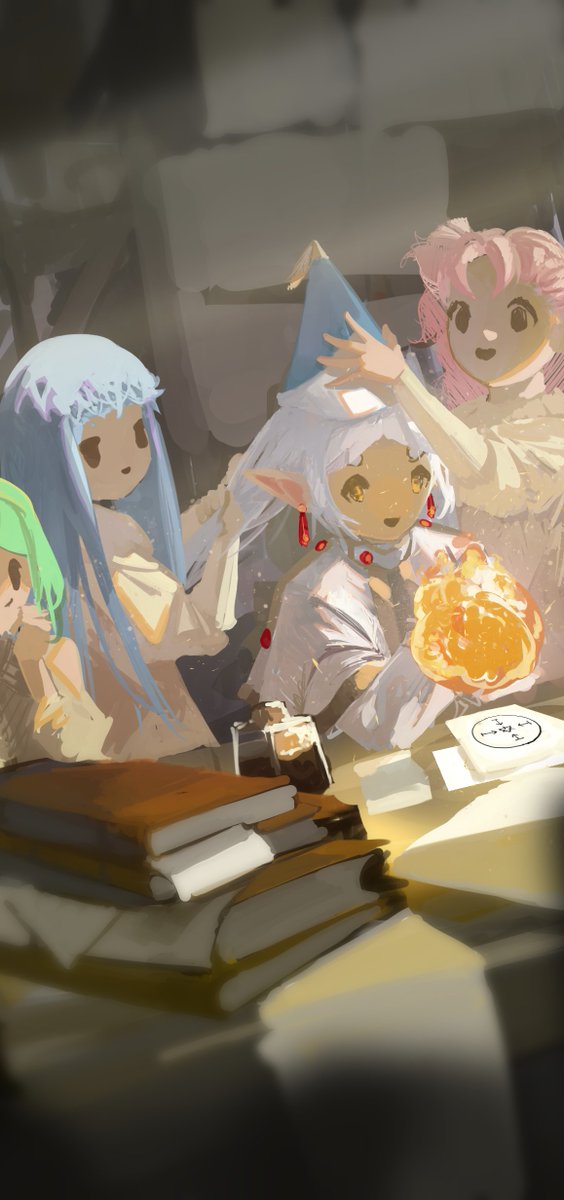 jolseon's tweet photo. The Qiflings teach Frieren their magic https://t.co/uqYgRYBttd