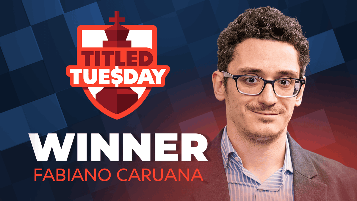 FastChess's tweet photo. Caruana Wins Titled Tuesday On Day Off In U.​S. Championship - Chess.​com dlvr.​it/TVvVsj https://t.co/hKXFUrUUoe