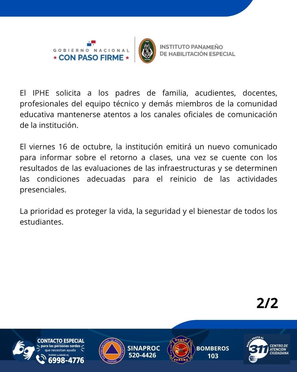 IPHEinclusivo's tweet photo. COMUNICADO https://t.co/1qk8zbQ4Ad